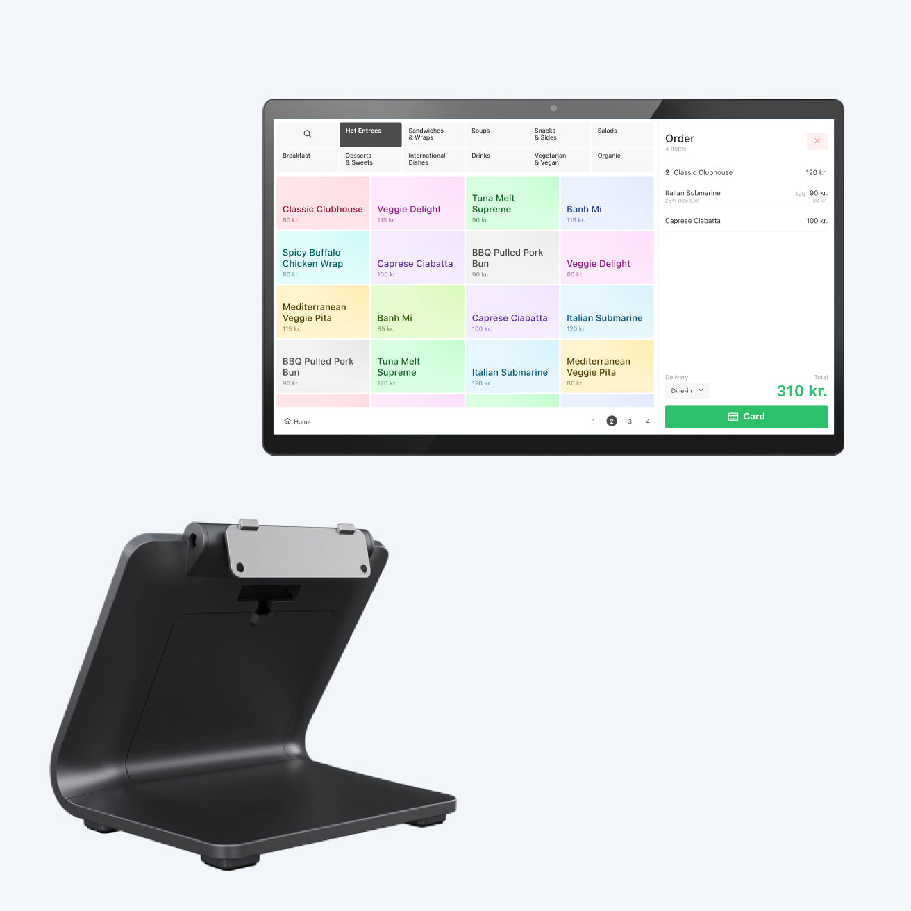Attended POS countertop mount